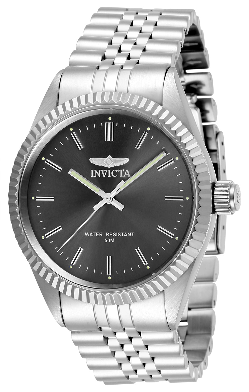Invicta Men's 43mm Specialty Quartz Fluted Bezel Jubilee Bracelet Watch