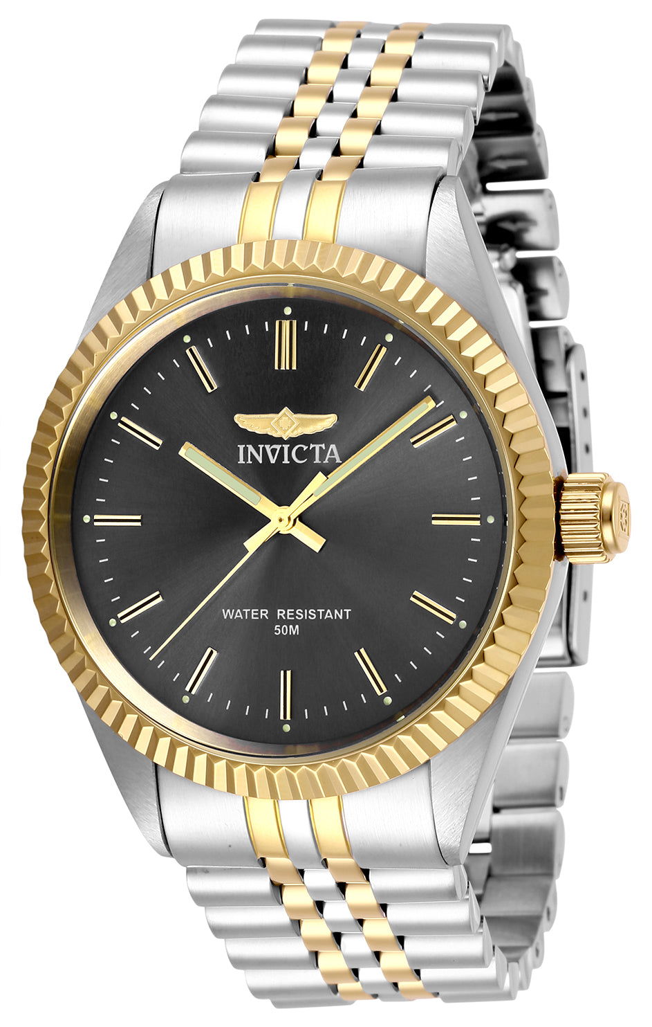 Invicta Men's 43mm Specialty Quartz Fluted Bezel Jubilee Bracelet Watch