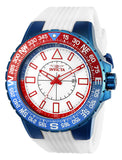 Invicta Men's 52mm Aviator Quartz Red-White-Blue Silicone Strap Watch