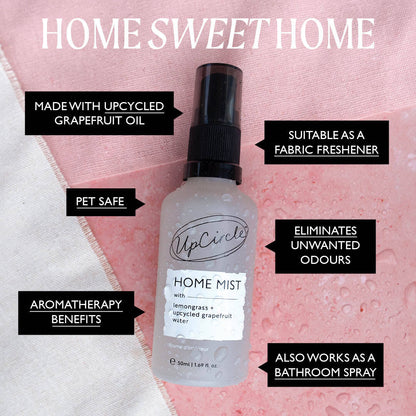 UpCircle Home Mist with Lemongrass + Grapefruit