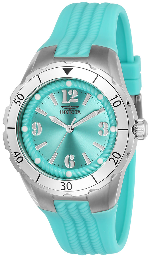 Invicta Women's 38mm Angel Quartz Turquoise Silicone Strap Watch
