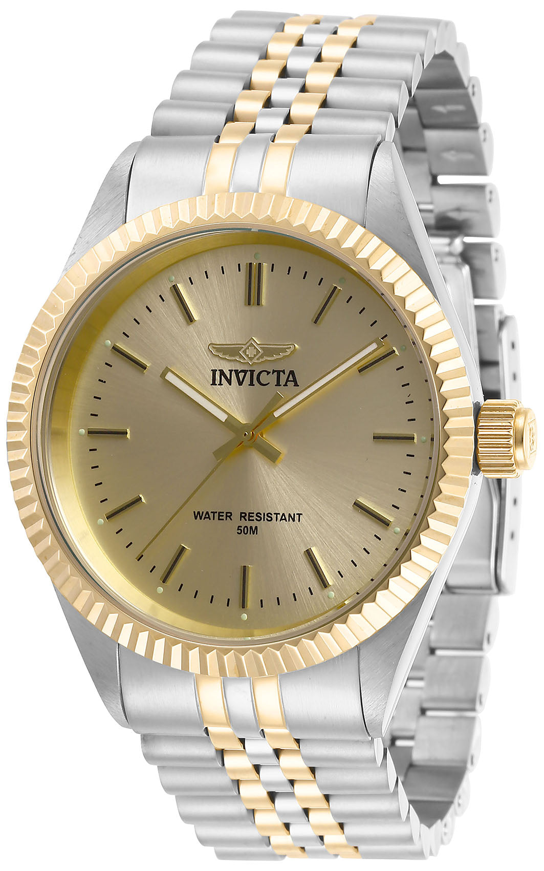 Invicta Men's 43mm Specialty Quartz Fluted Bezel Jubilee Bracelet Watch
