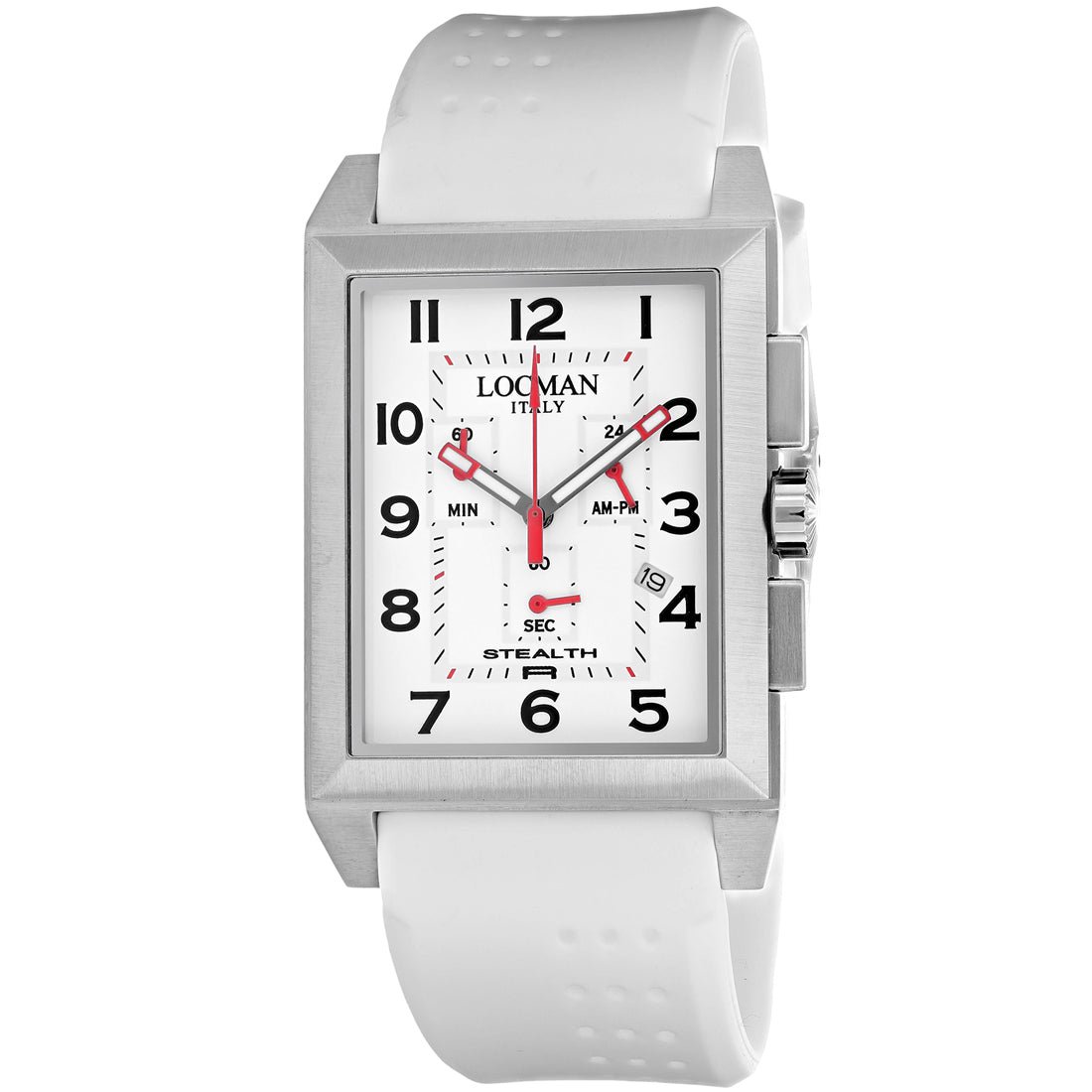 Locman Men's 50mm Classic Quartz Chronograph Silicone Strap Watch