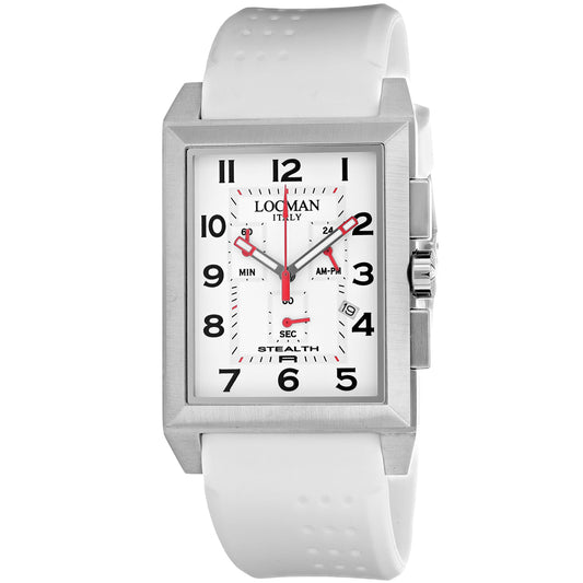 Locman Men's 50mm Classic Quartz Chronograph Silicone Strap Watch