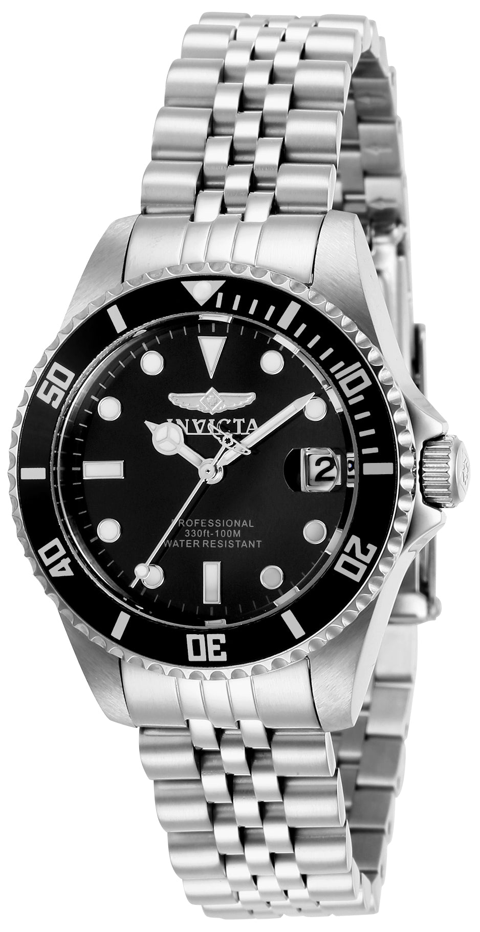Invicta Women's 34mm Pro Diver Quartz Date Jubilee Bracelet Watch