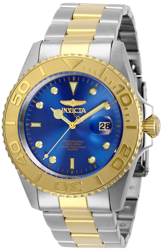 Invicta Men's 43mm Pro Diver Quartz Date 3-Hand Two-Tone Bracelet Watch
