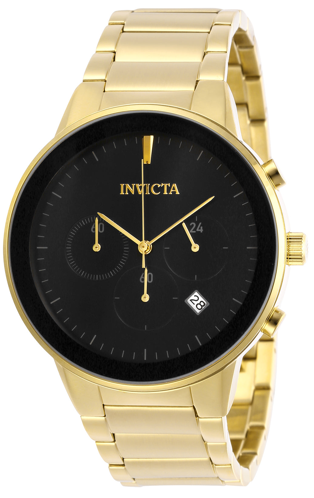 Invicta Men's 43mm Specialty Quartz Chronograph Minimalist Dial Goldtone Bracelet Watch
