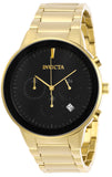 Invicta Men's 43mm Specialty Quartz Chronograph Minimalist Dial Goldtone Bracelet Watch