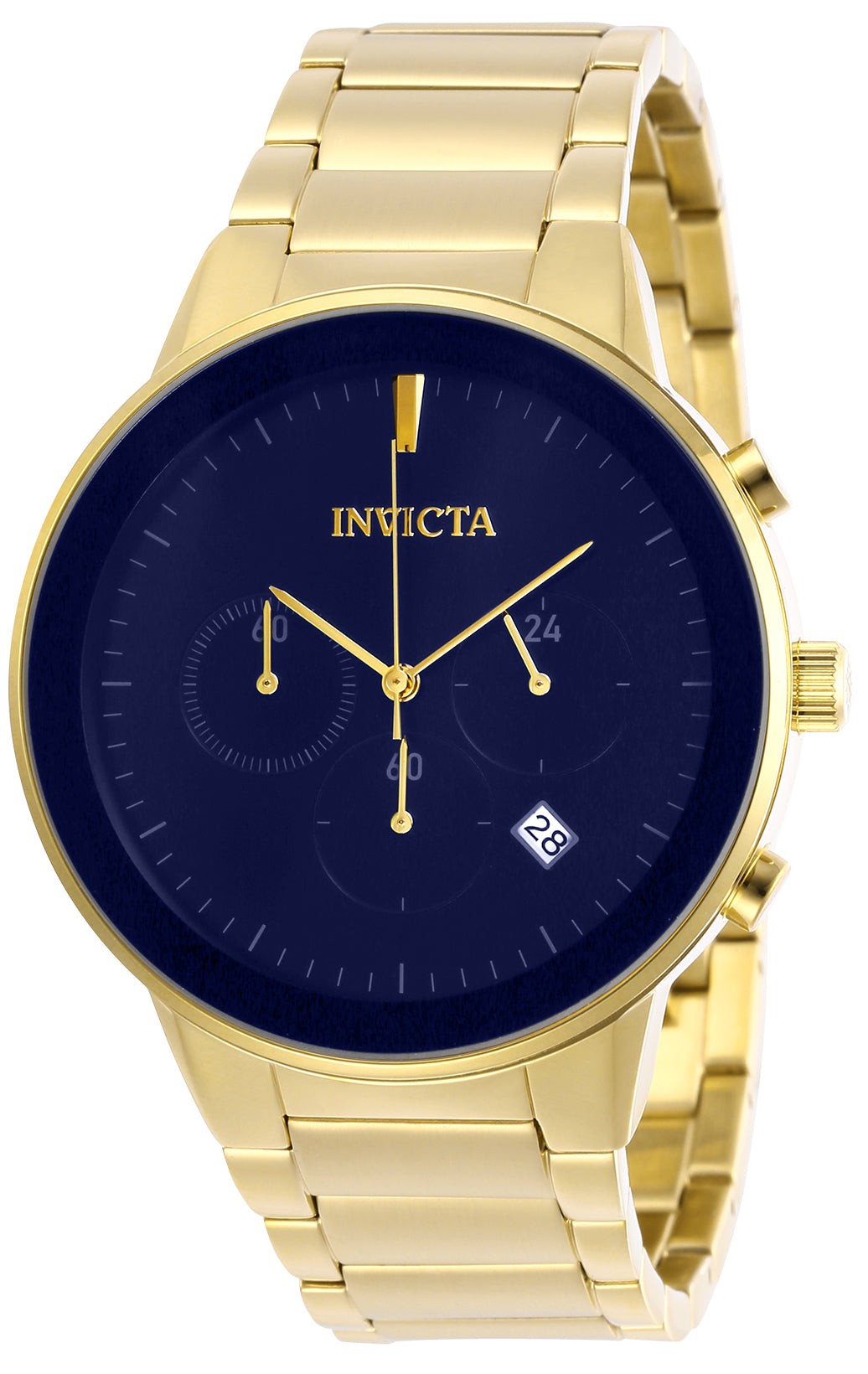 Invicta Men's 43mm Specialty Quartz Chronograph Minimalist Dial Goldtone Bracelet Watch