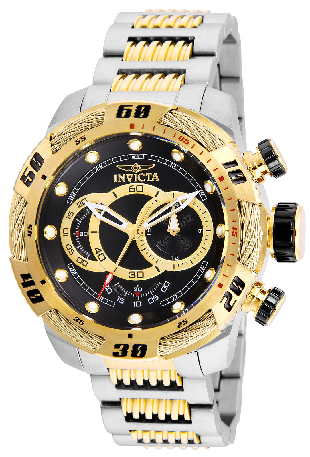 Invicta Men's 50mm Speedway Quartz Multifunction Cable Bezel Bracelet Watch