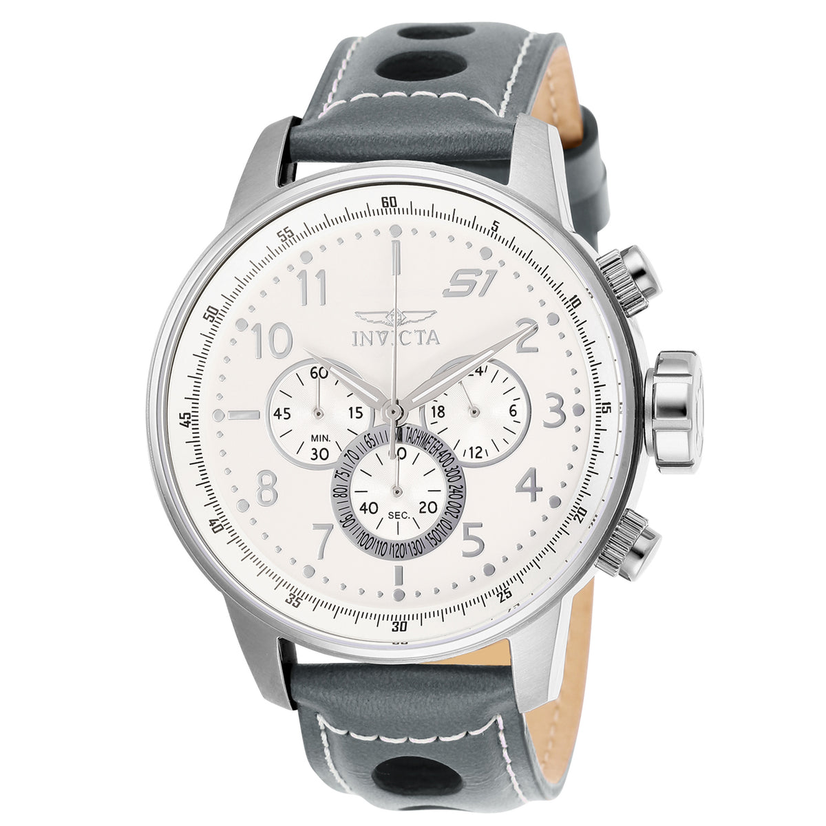 Invicta Men's 48mm S1 Rally Quartz Chrono Leather Strap Watch