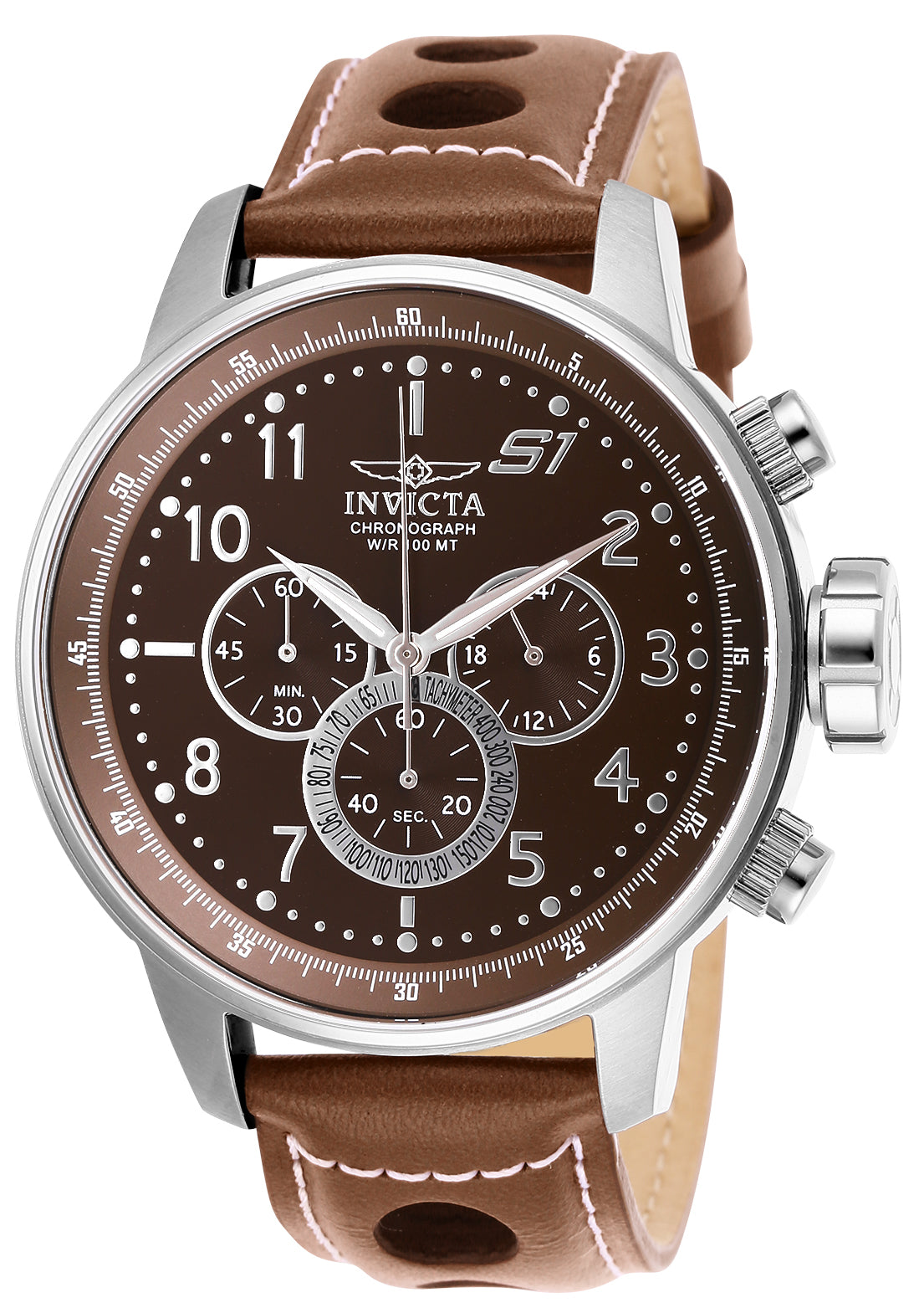 Invicta Men's 48mm S1 Rally Quartz Chrono Leather Strap Watch