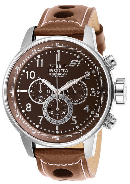Invicta Men's 48mm S1 Rally Quartz Chrono Leather Strap Watch