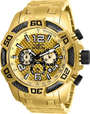 Invicta Men's 50mm Pro Diver Quartz Multifunction Goldtone Bezel Bracelet Watch