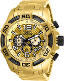 Invicta Men's 50mm Pro Diver Quartz Multifunction Goldtone Bezel Bracelet Watch