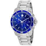 Movado Men's 42mm Series 800 Swiss Made Quartz Chronograph Blue Bracelet Watch - 2600141