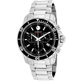 Movado Men's 42mm Series 800 Swiss Made Quartz Chronograph Black Bracelet Watch - 2600141