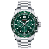 Movado Men's 42mm Series 800 Swiss Made Quartz Chronograph Green Bracelet Watch - 2600141