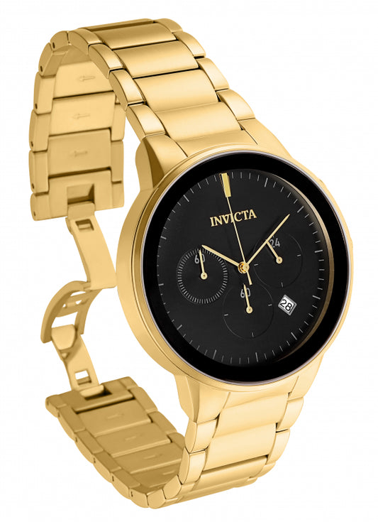 Invicta Men's 43mm Specialty Quartz Chronograph Minimalist Dial Goldtone Bracelet Watch