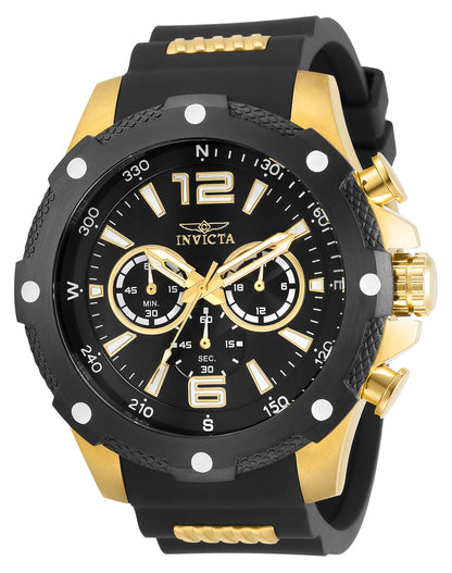 Invicta Men's 50mm I-Force Quartz Chronograph Goldtone Silicone Strap Watch
