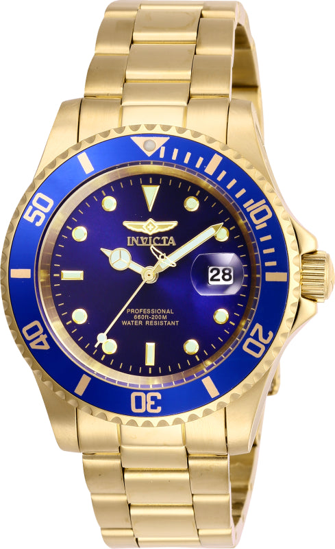 INVICTA クロノグラフ 腕時計 ゴールド/ブルー Invicta Men's 40mm Pro Diver Quartz Bracelet Watch – ShopHQ