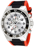 Invicta Men's 52mm Pro Diver Quartz Chronograph Black & Red Silicone Strap Watch