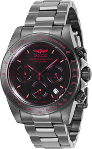 Invicta Men's 39mm Speedway Quartz Chronograph Gunmetal Bracelet Watch
