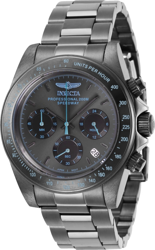 Invicta Men's 39mm Speedway Quartz Chronograph Gunmetal Bracelet