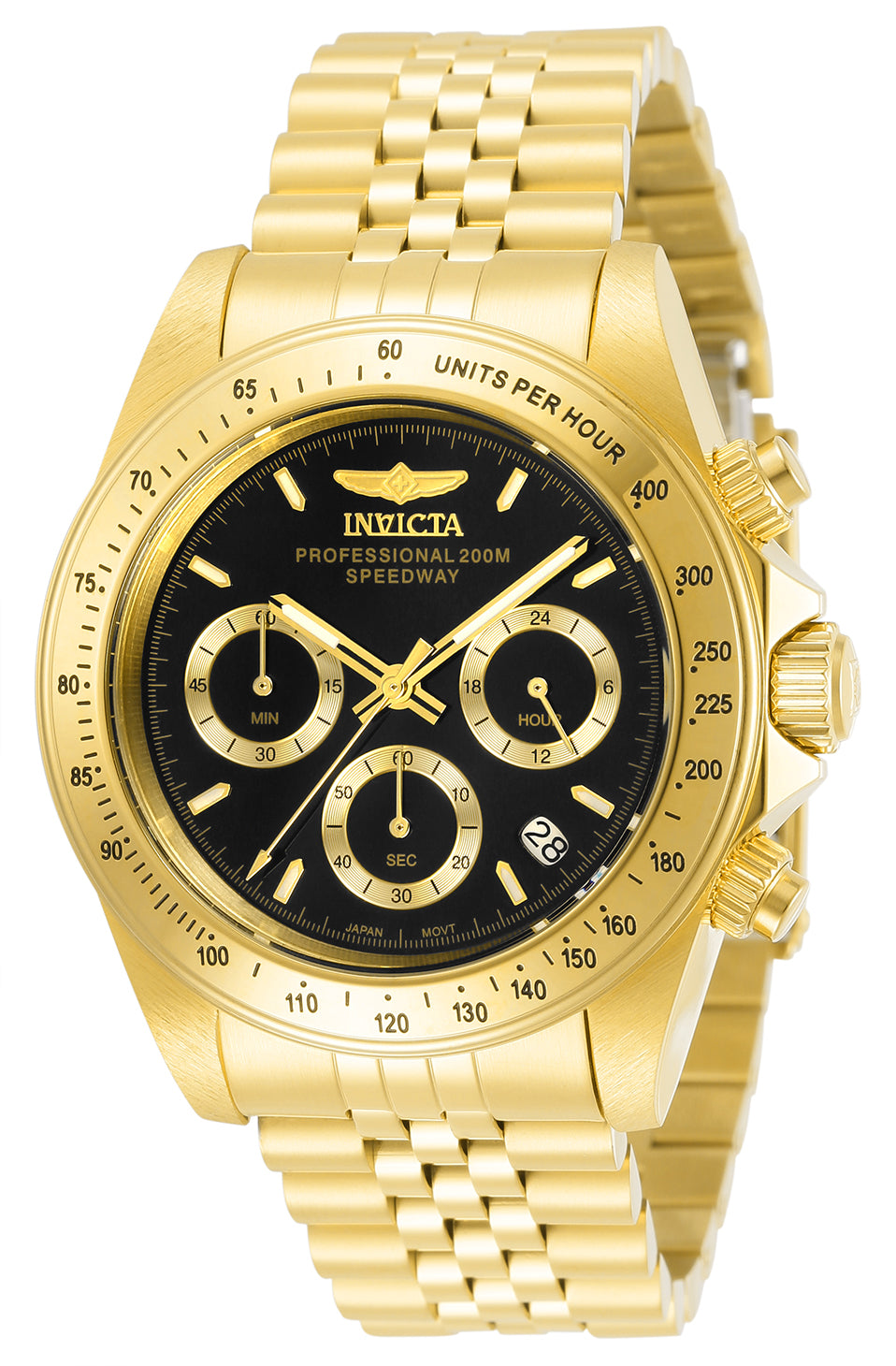 Invicta Men's 39mm Speedway Quartz Chronograph Goldtone Bracelet Watch