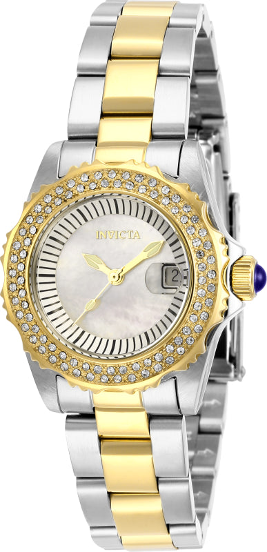 Invicta Women's 30mm Angel Quartz Crystal Bezel MOP Bracelet Watch