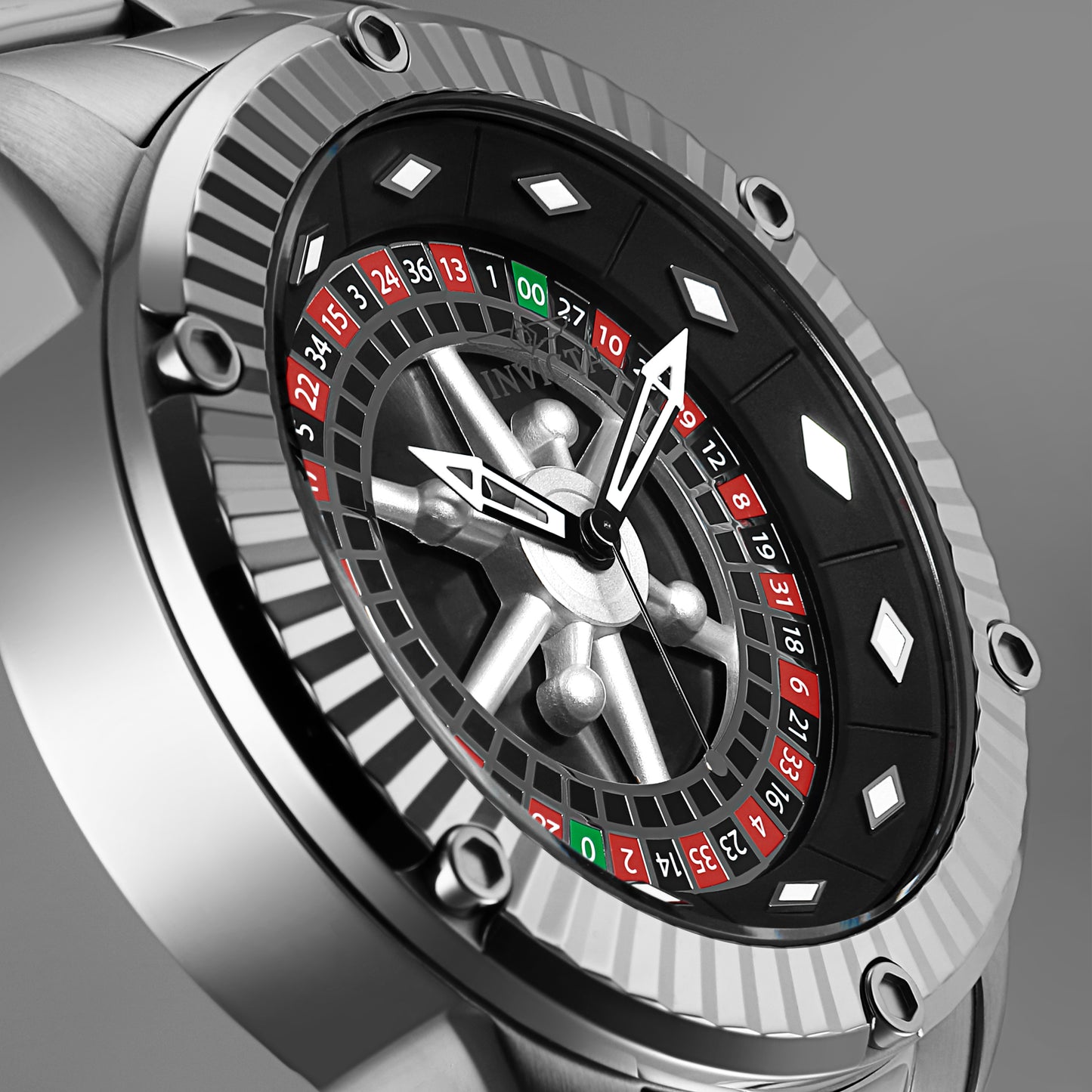 Invicta Men's 52mm Specialty Automatic Roulette Fluted Bezel Bracelet Watch