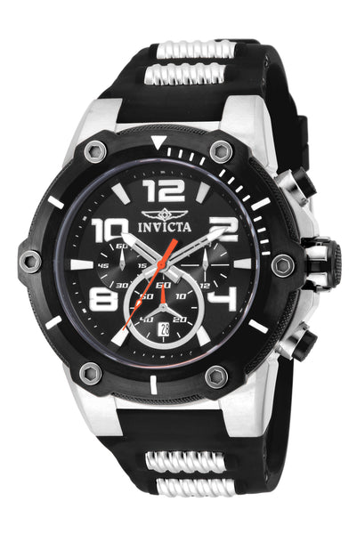 Invicta Men's 51mm Speedway Quartz Chronograph Black Silicone