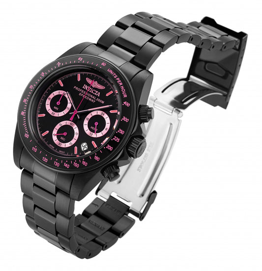 Invicta Men's 39mm Speedway Quartz Chronograph Blackout Bracelet Watch