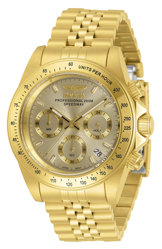 Invicta Men's 39mm Speedway Quartz Chronograph Goldtone Bracelet Watch