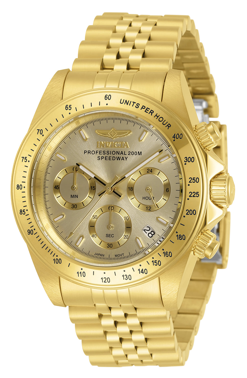 Invicta Men's 39mm Speedway Quartz Chronograph Goldtone Bracelet Watch