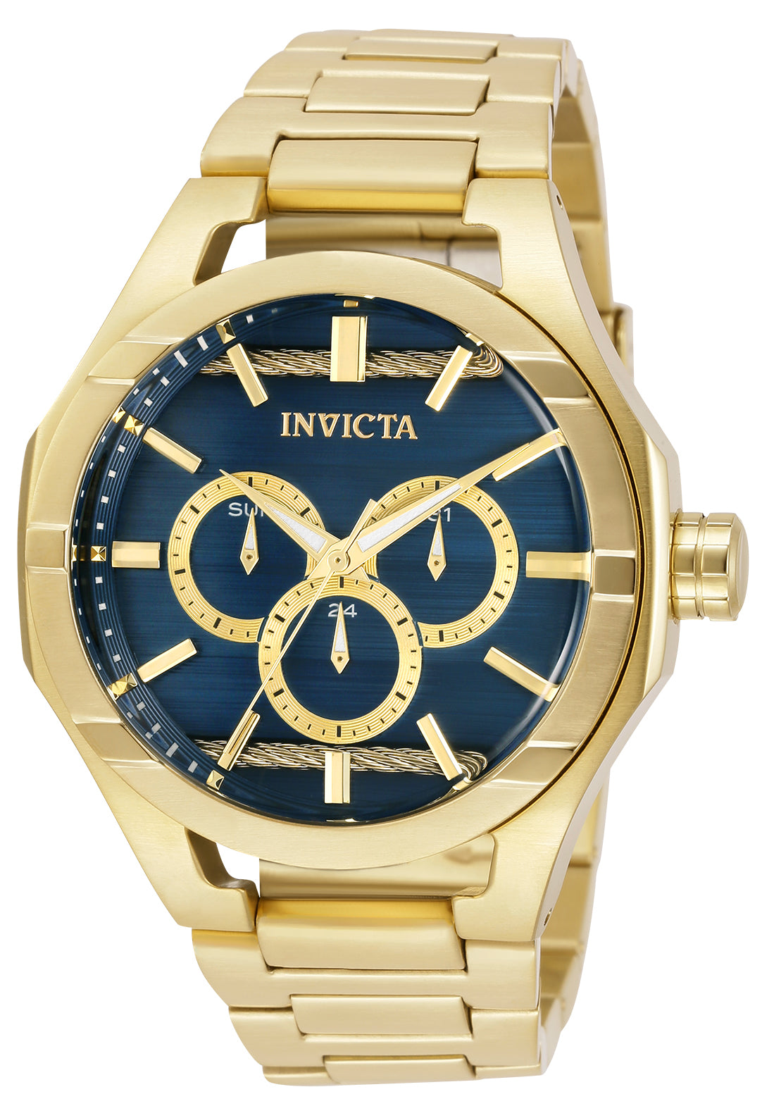 Invicta Men's 48mm Bolt Quartz Multi-Function Cable Dial Bracelet Watch