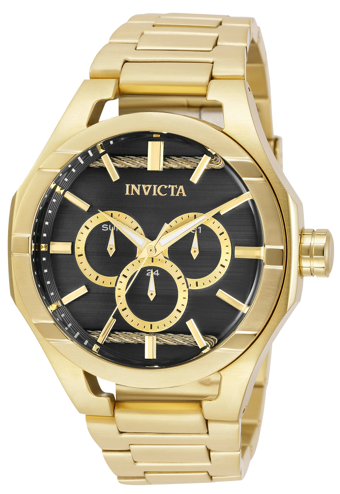 Invicta Men's 48mm Bolt Quartz Multi-Function Cable Dial Bracelet Watch