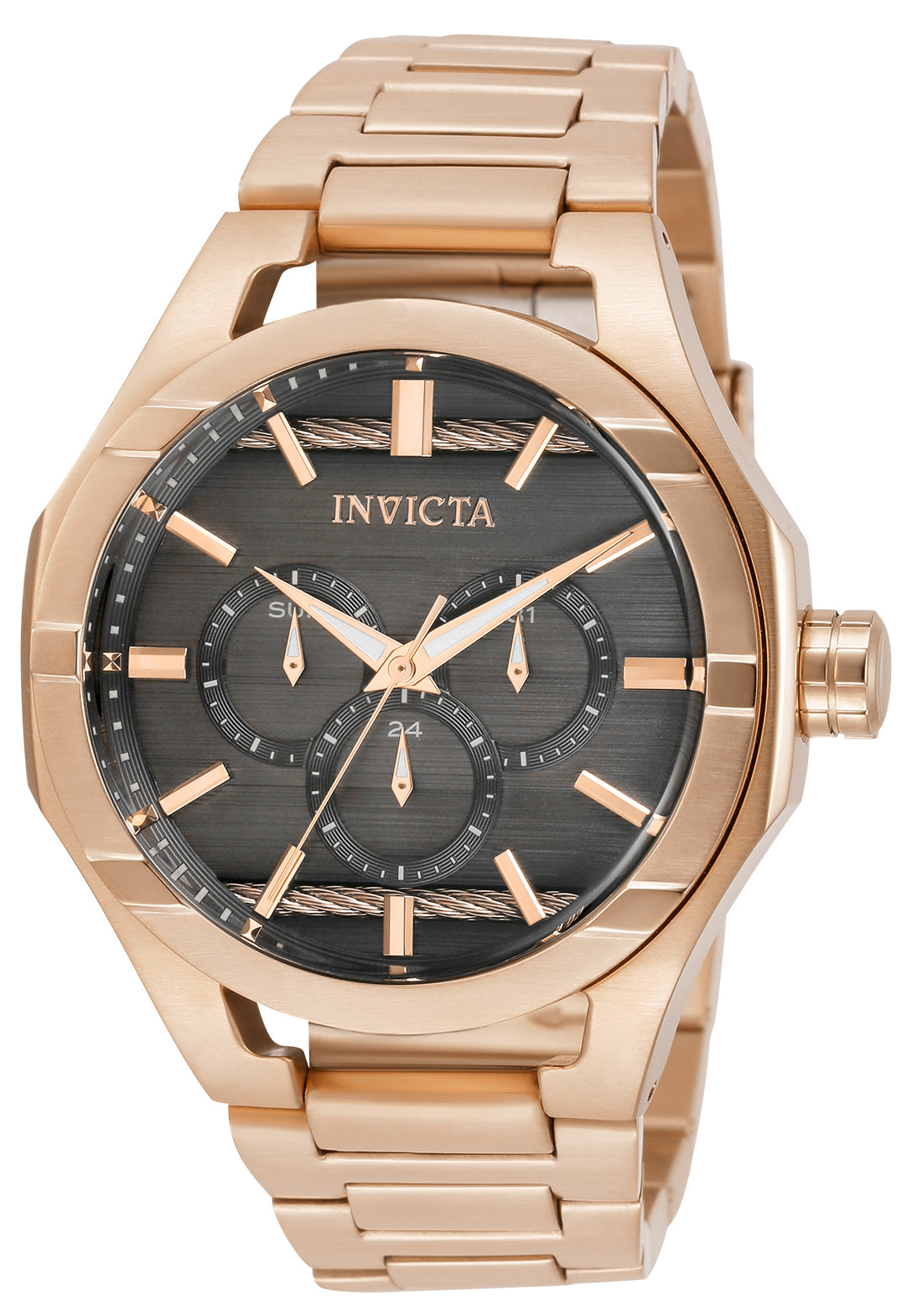Invicta Men's 48mm Bolt Quartz Multi-Function Cable Dial Bracelet Watch