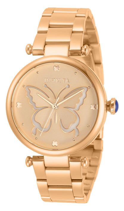 Invicta Women's 36mm Wildflower Quartz Butterfly MOP Dial Bracelet Watch