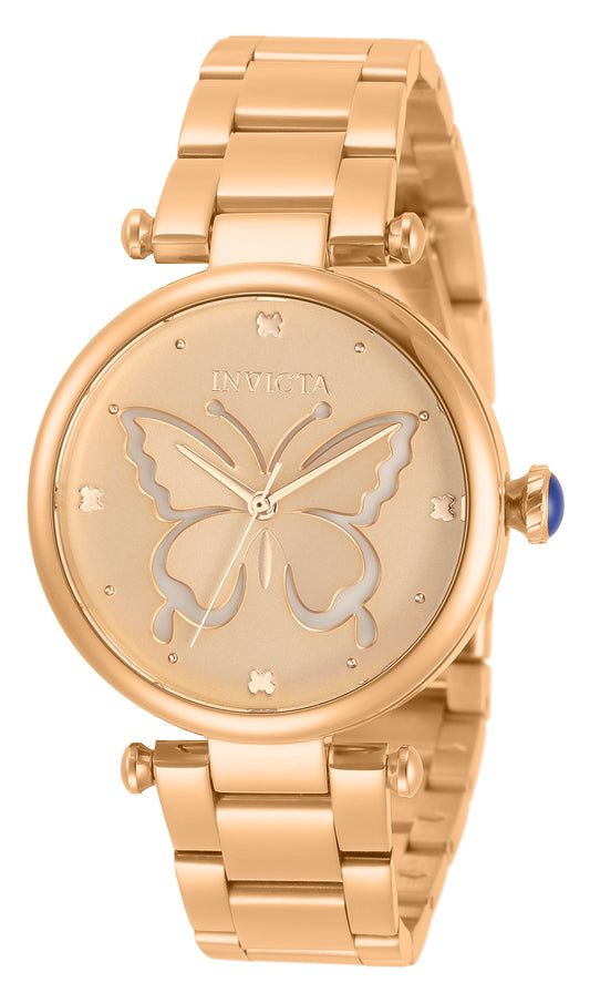 Invicta Women's 36mm Wildflower Quartz Butterfly MOP Dial Bracelet Watch