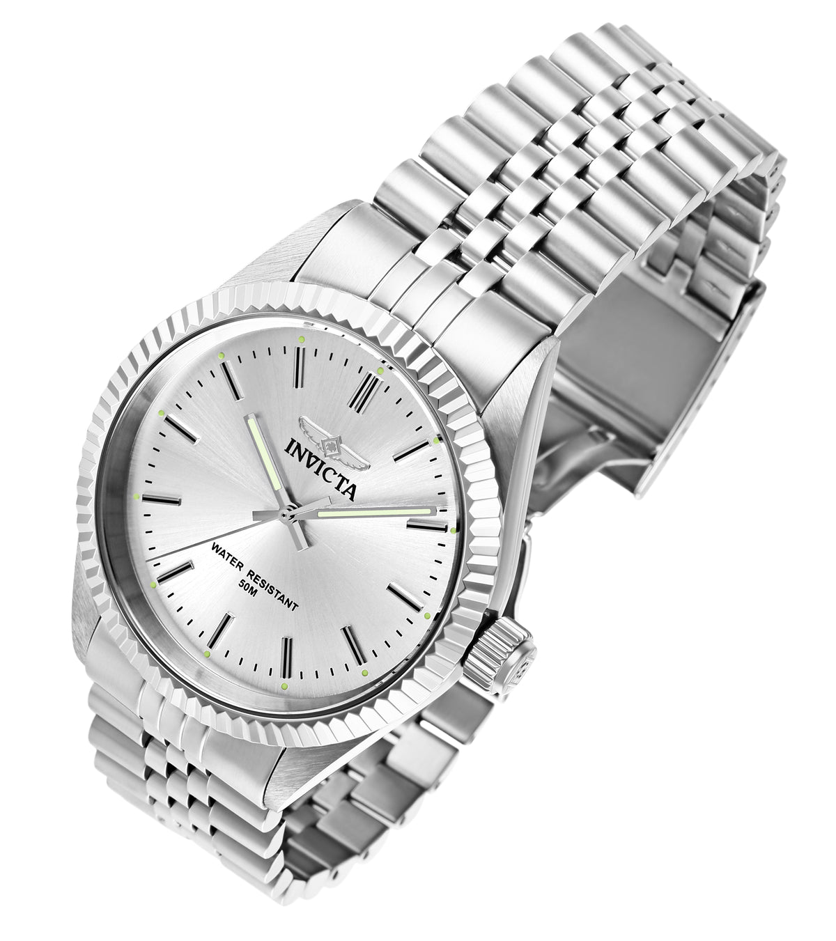 Invicta Men's 43mm Specialty Quartz Fluted Bezel Jubilee Bracelet Watch