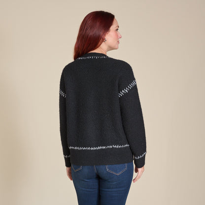 Christopher & Banks Whipstitch Button Front Cardigan