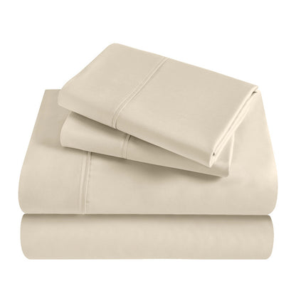 Superior Rayon From Bamboo 300 Thread Count Solid Deep Pocket 4-Piece Sheet Set