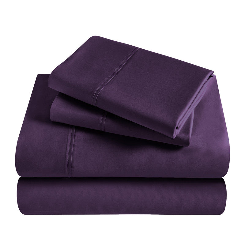 Superior Rayon From Bamboo 300 Thread Count Solid Deep Pocket 4-Piece Sheet Set