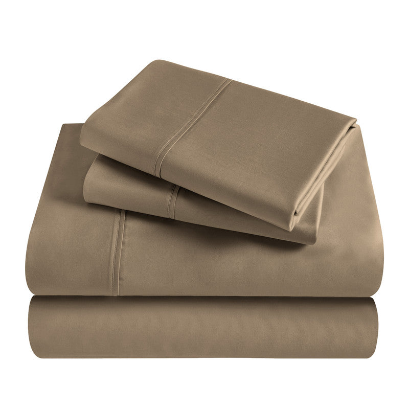 Superior Rayon From Bamboo 300 Thread Count Solid Deep Pocket 4-Piece Sheet Set