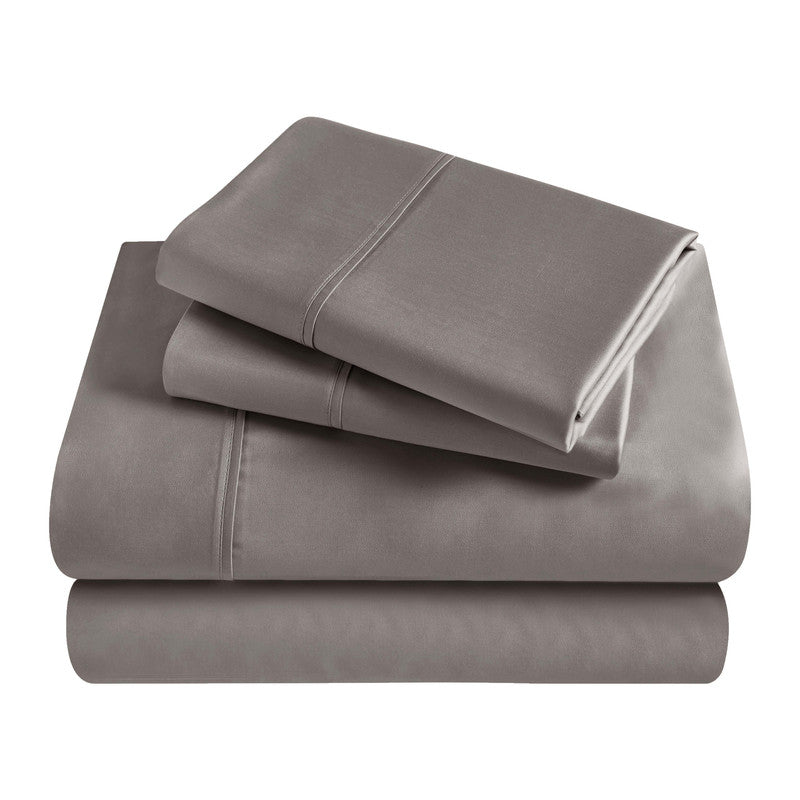 Superior Solid 300 Thread Count Egyptian Cotton Sateen Sheet Set 4-Piece