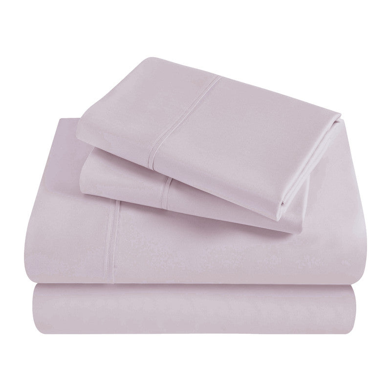 Superior Solid 300 Thread Count Egyptian Cotton Sateen 4-Piece Sheet Set
