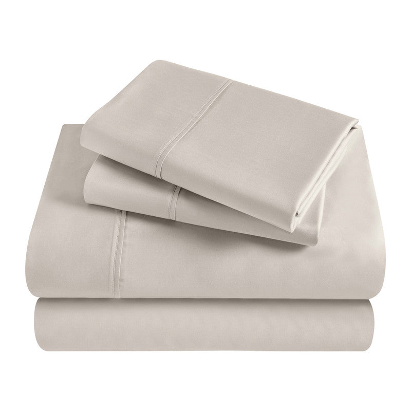 Superior Solid 300 Thread Count Egyptian Cotton Sateen Sheet Set 4-Piece