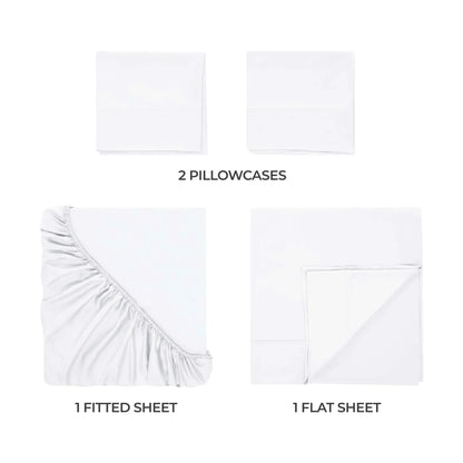 Superior Rayon From Bamboo 300 Thread Count Solid Deep Pocket 4-Piece Sheet Set