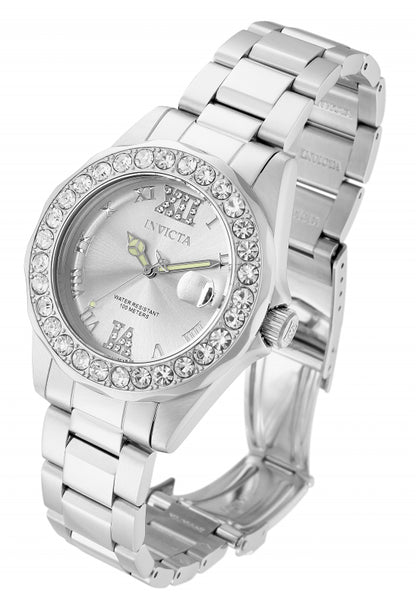 Invicta Women's 38mm Pro Diver Quartz Date Crystal Bezel Bracelet Watch